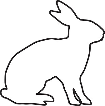 Silhouetteofa Rabbit PNG with transparent background