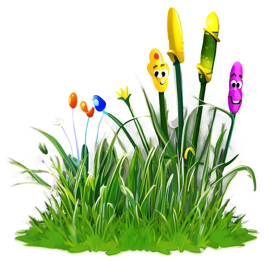 Silly Cartoon Grass Png Fvj