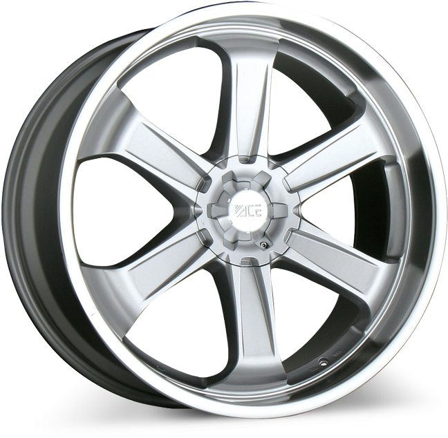 Silver Alloy Wheel Design PNG with transparent background