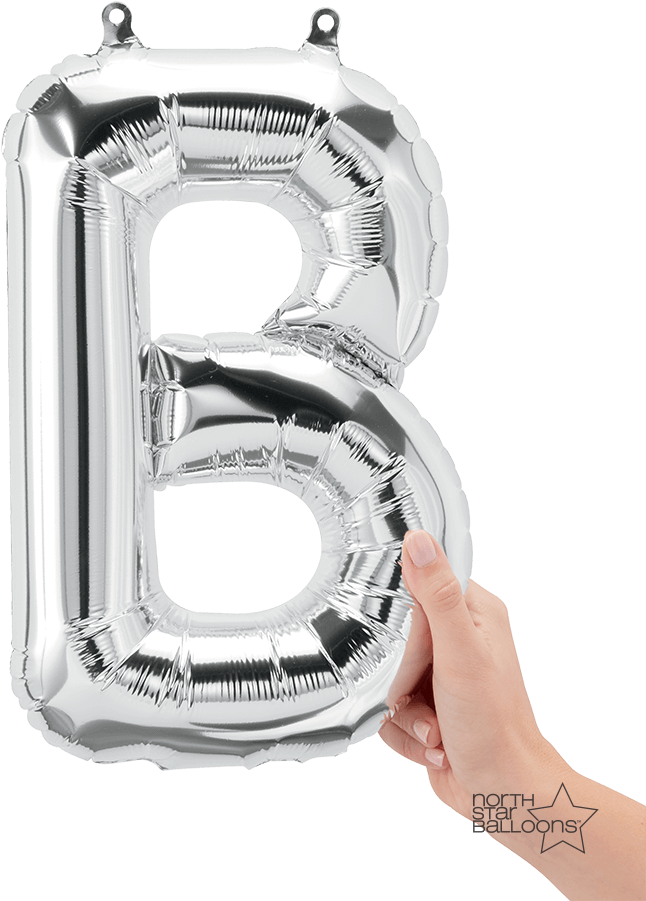 Silver Balloon Letter B