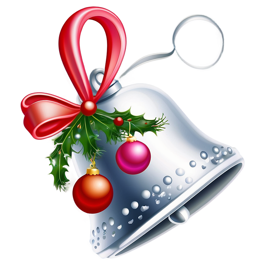 Silver Bell For Christmas Png Hdc55