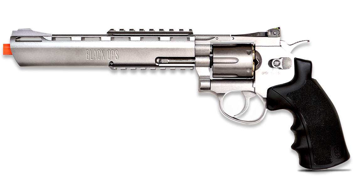 Exterminator Full Metal Airsoft Revolver - Chrome Revolver, HD Png Download PNG with transparent background