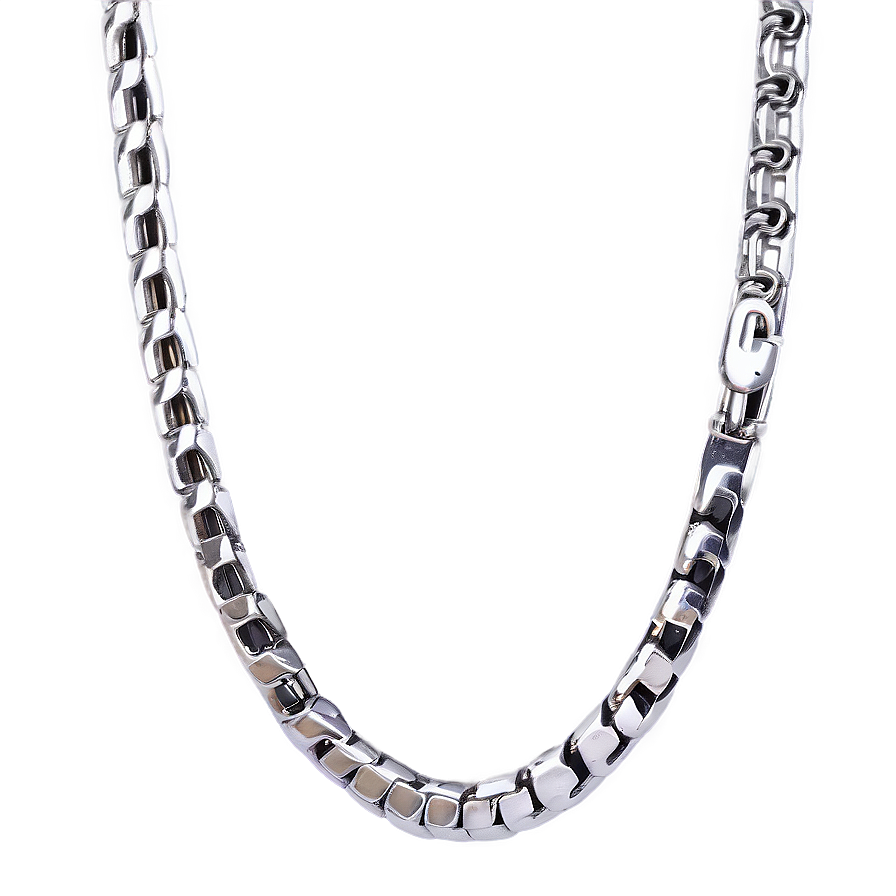 Silver Box Chain Necklace Png Qyg4