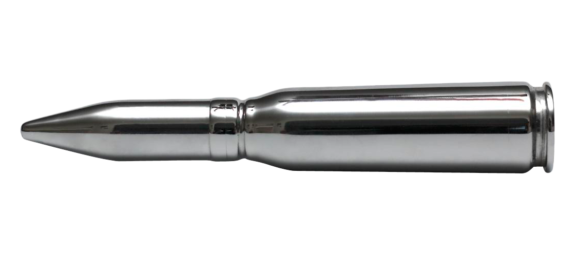 Silver Bullet Ammunition PNG with transparent background
