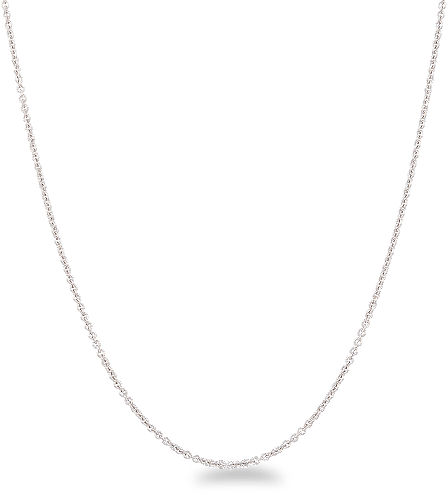 Silver Chain Necklace Isolated