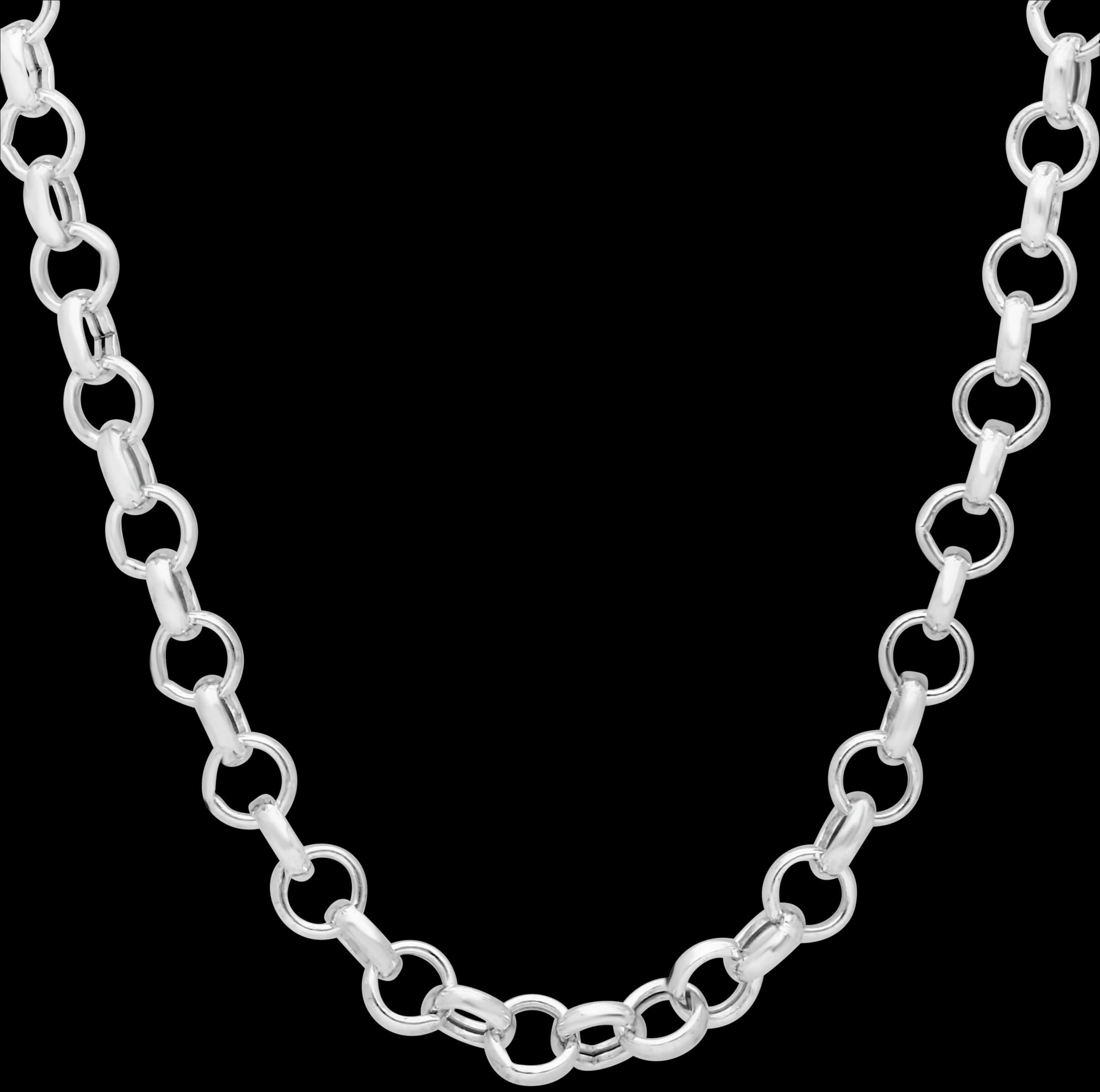 Silver Chain Necklace Isolated