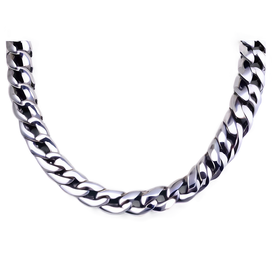 Silver Chain Necklace Png 06282024