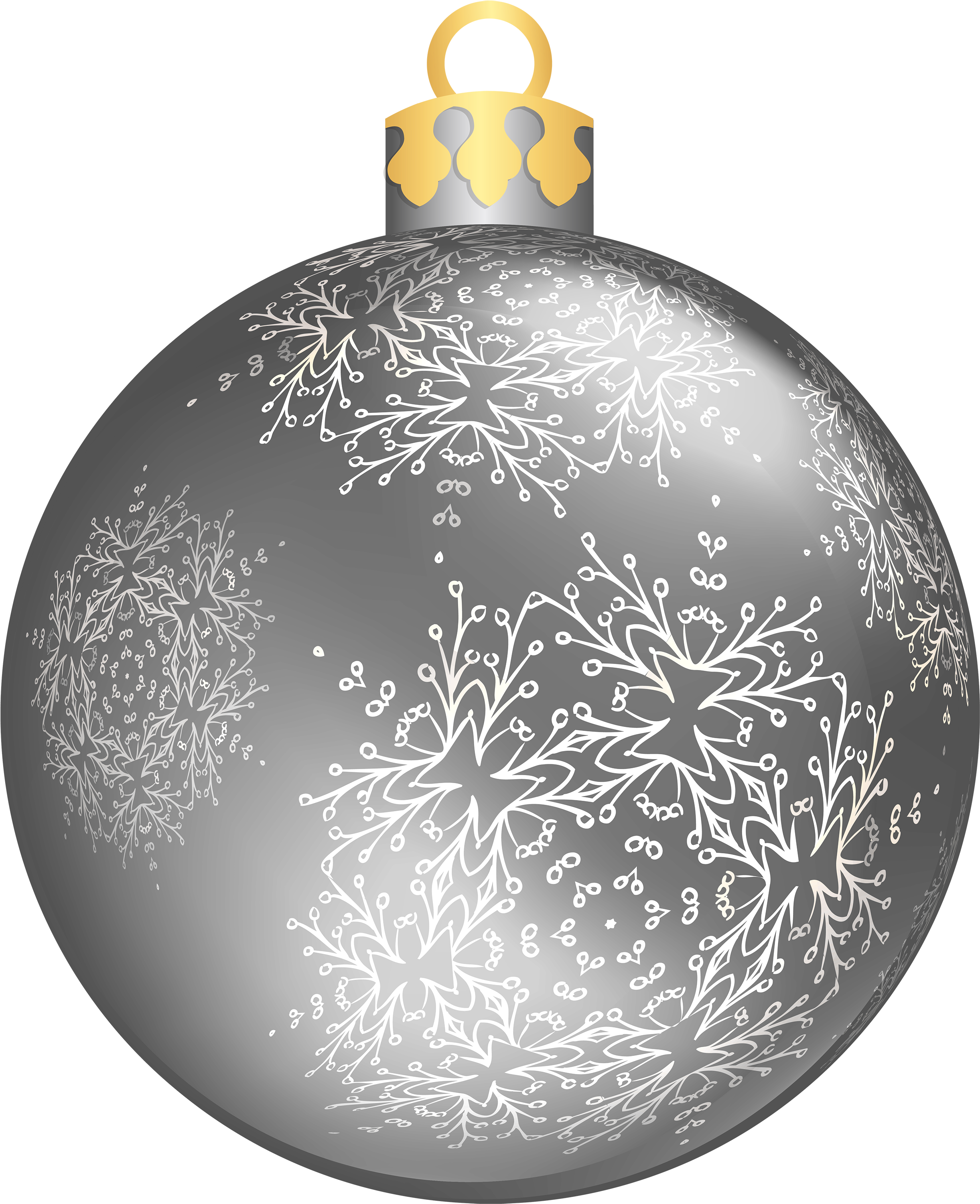 Silver Christmas Ball Png Clipart - Silver Christmas Ball Png, Transparent Png PNG with transparent background
