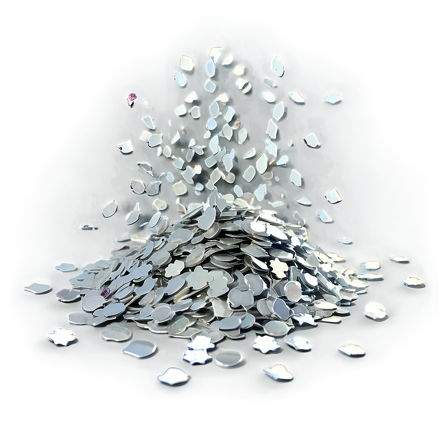 Silver Confetti PNG 04292024 PNG with transparent background