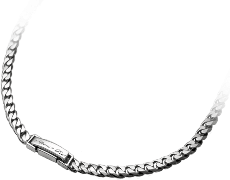 Silver Cuban Link Chainwith Clasp