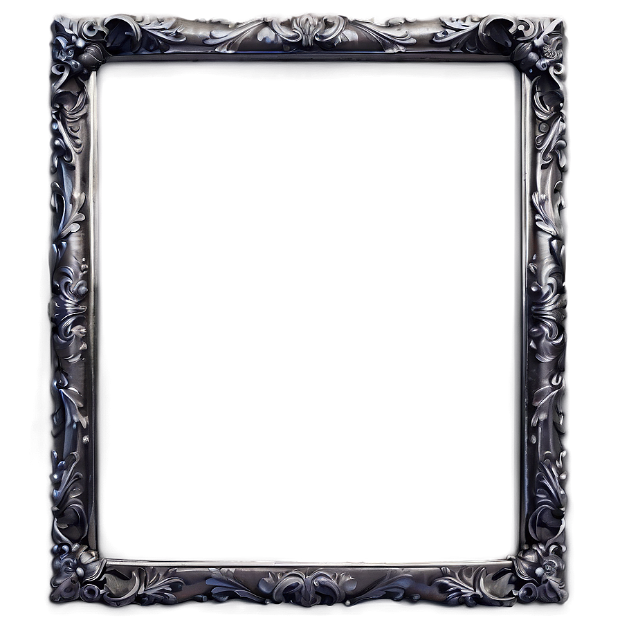 Silver Cute Frame Png 06262024