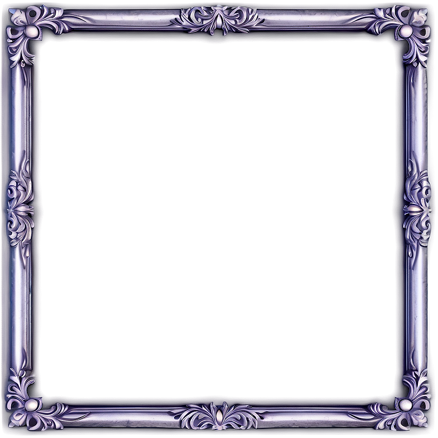 Silver Cute Frame Png Gxr46