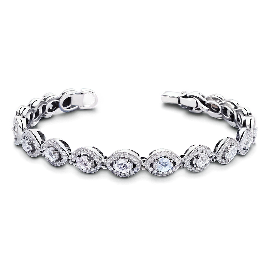 Silver Diamond Bracelet Png Mum45