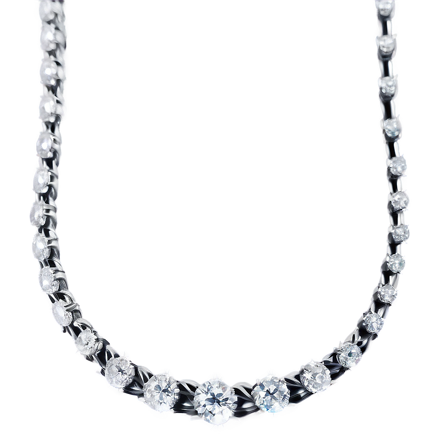 Silver Diamond Necklace Png Xrp48