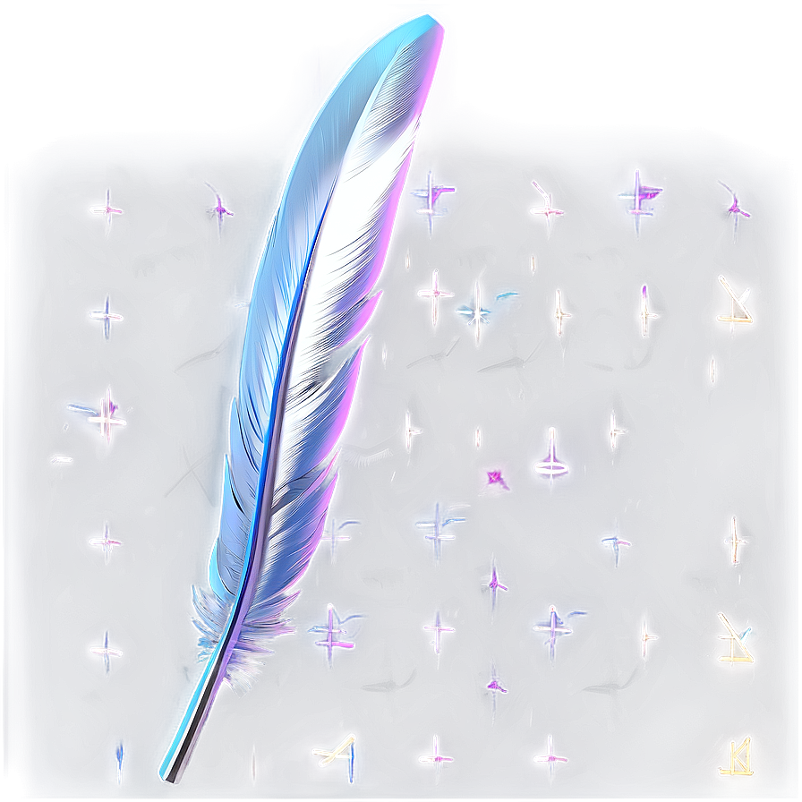 Silver Feather Pen PNG dxe PNG with transparent background