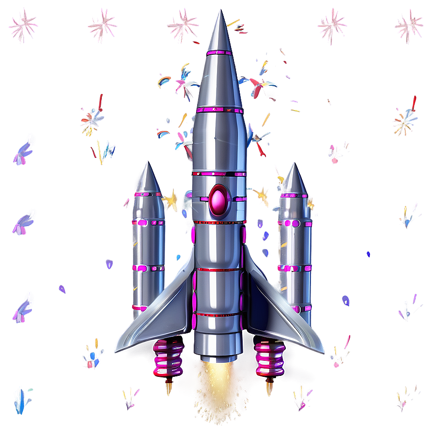 Silver Firework Rocket Png 24