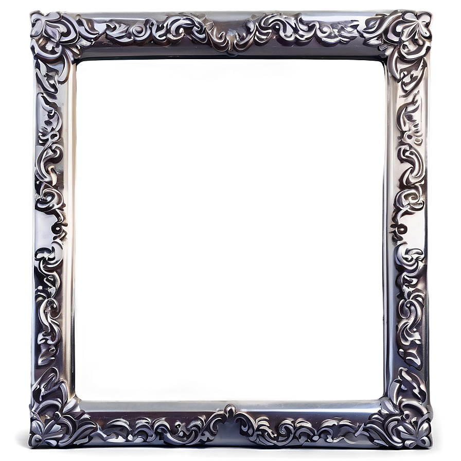 Silver Frame Photo Border Png Knr60