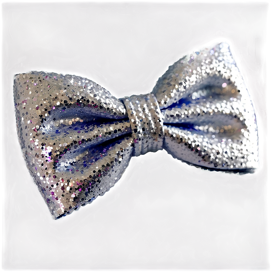 Silver Glitter Bow Tie PNG dpc PNG image with a transparent background, free high-resolution download