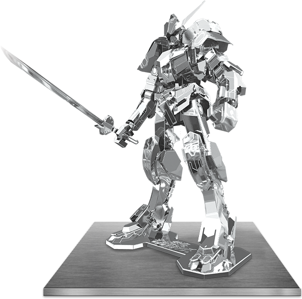 Silver Gundam Model Standing