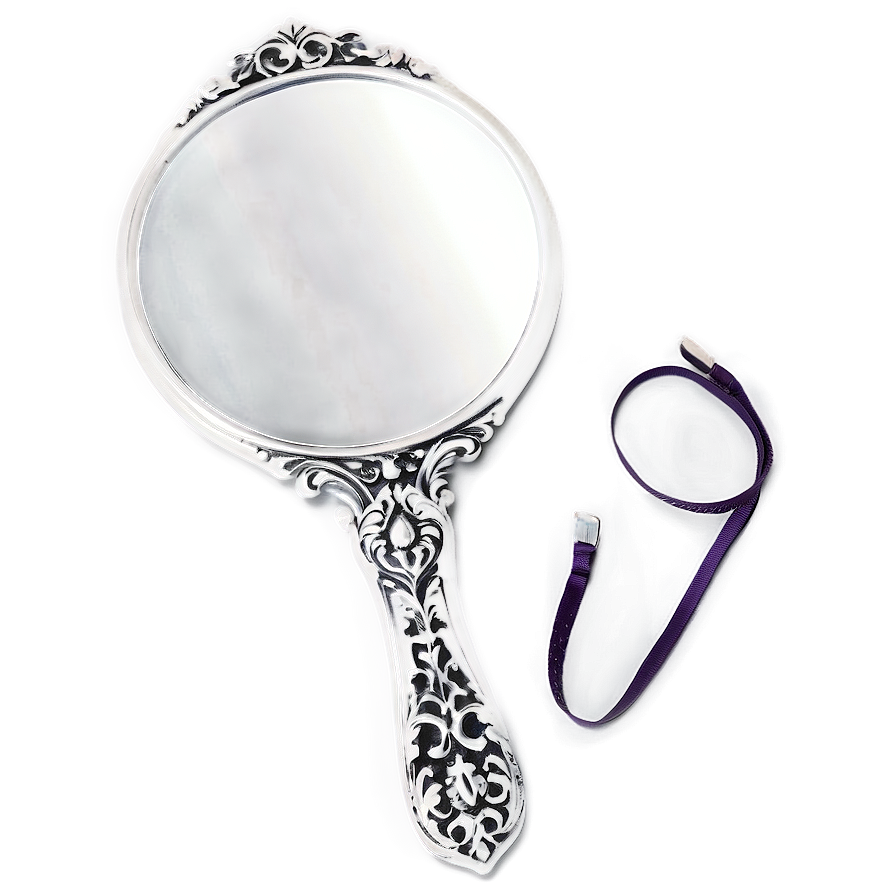 Silver Hand Mirror PNG wbc PNG image with a transparent background, free high-resolution download
