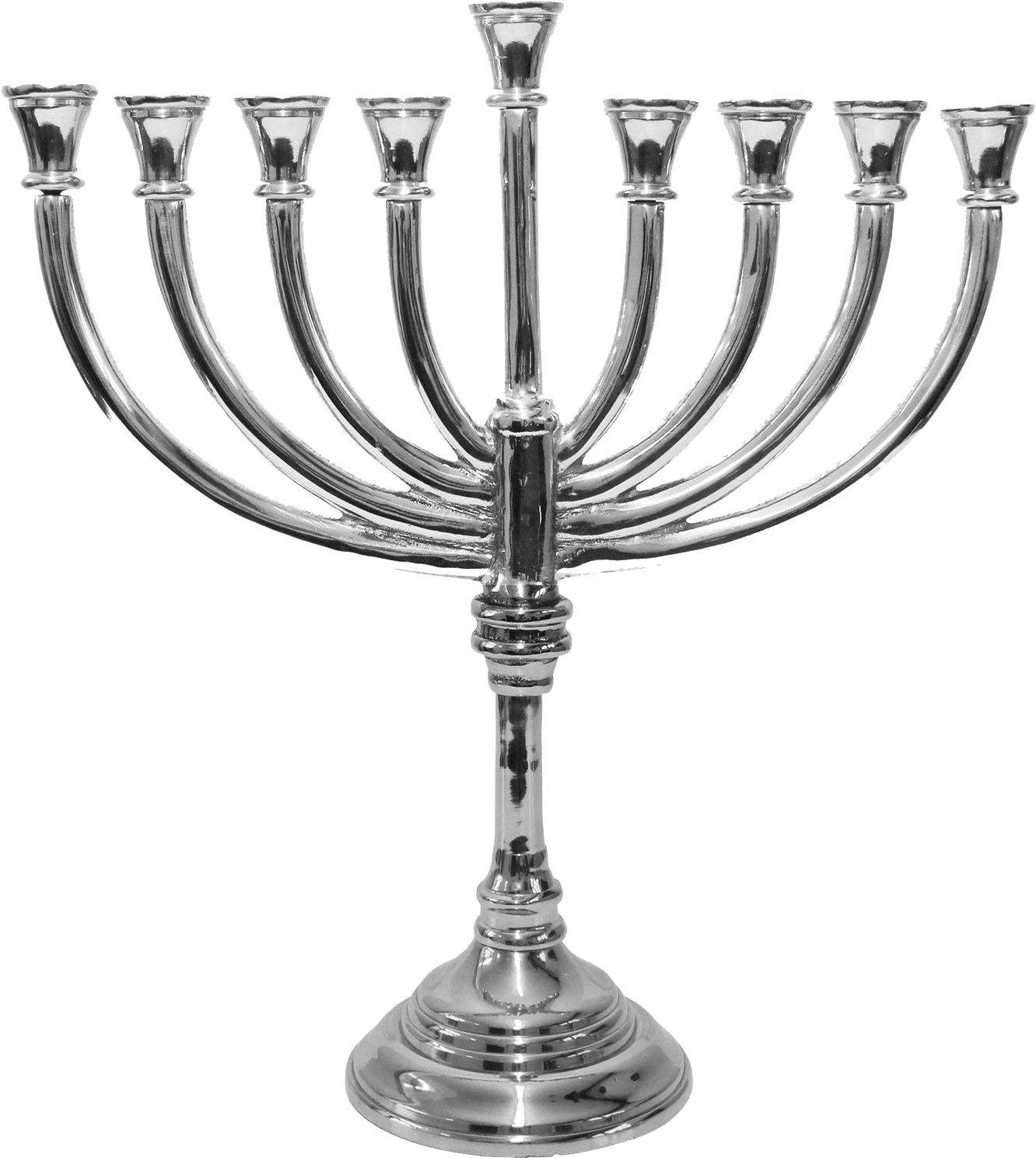 Silver Hanukkah Menorah