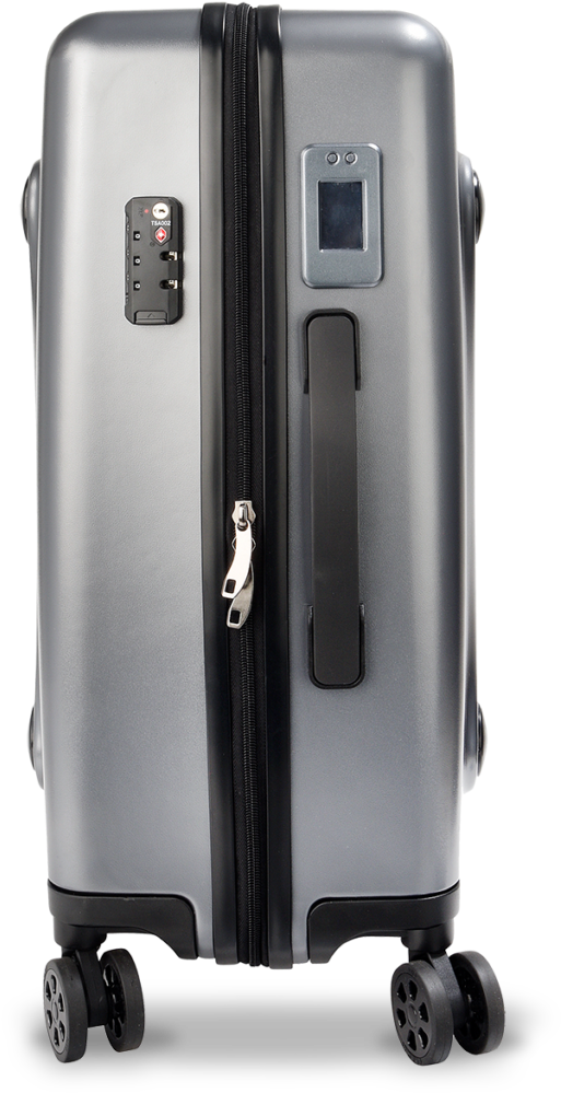 Silver Hardshell Suitcasewith Wheelsand Locks