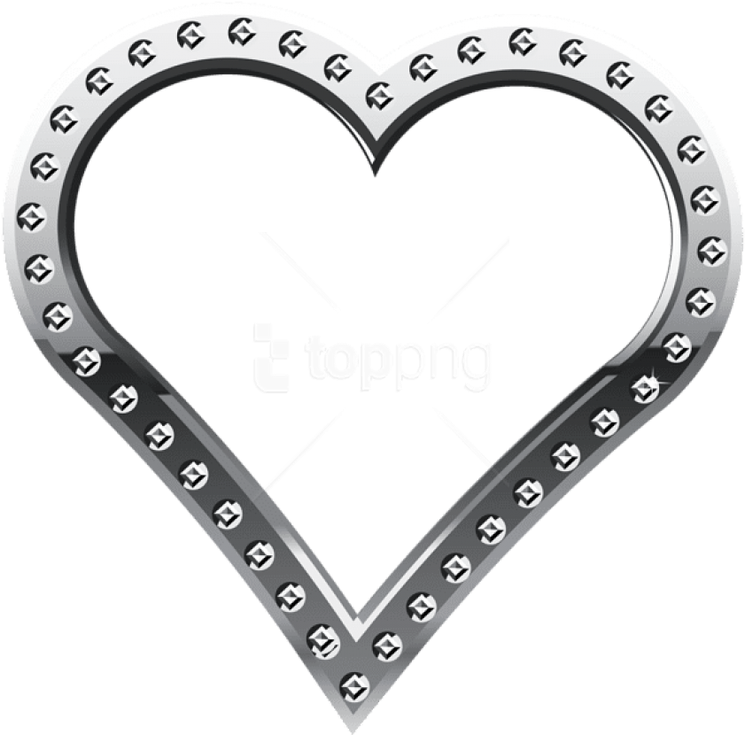 Free Png Download Heart Border Silver Clipart Png Photo - Heart Border Designs Transparent, Png Download PNG image with a transparent background, free high-resolution download