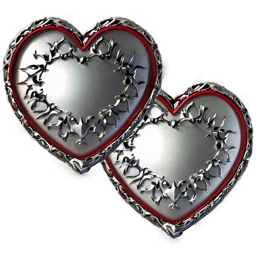 Silver Heart Frame Png 06282024