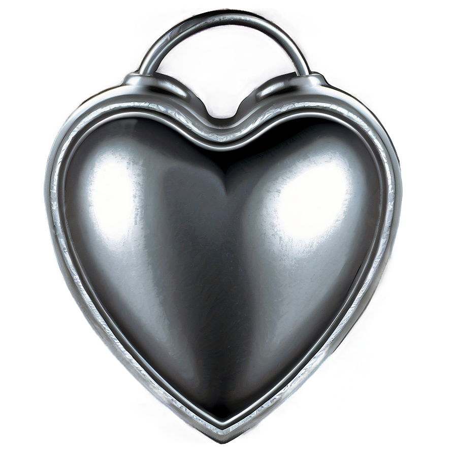 Silver Heart Illustration Png 62