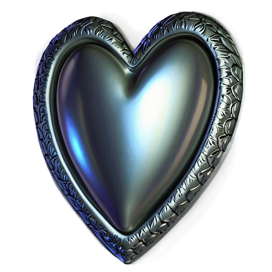 Silver Heart Pattern Png 06282024