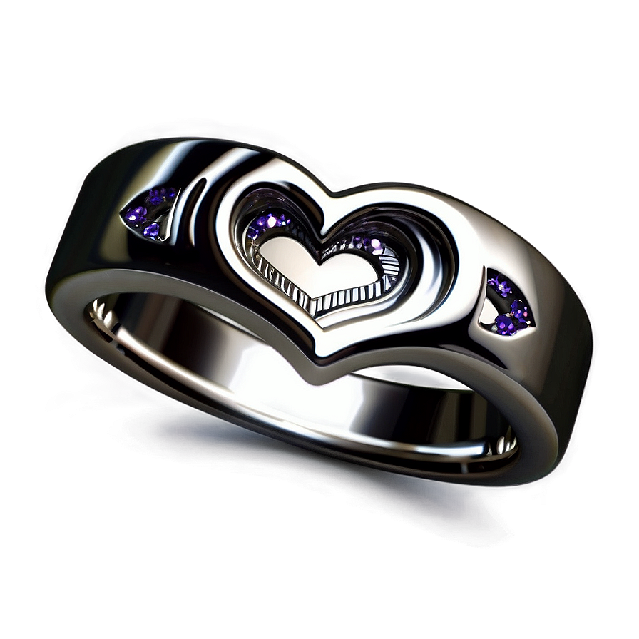 Silver Heart Ring Png 87