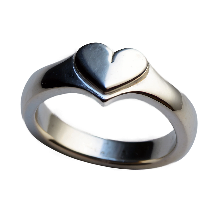 Silver Heart Ring Png Nkl94