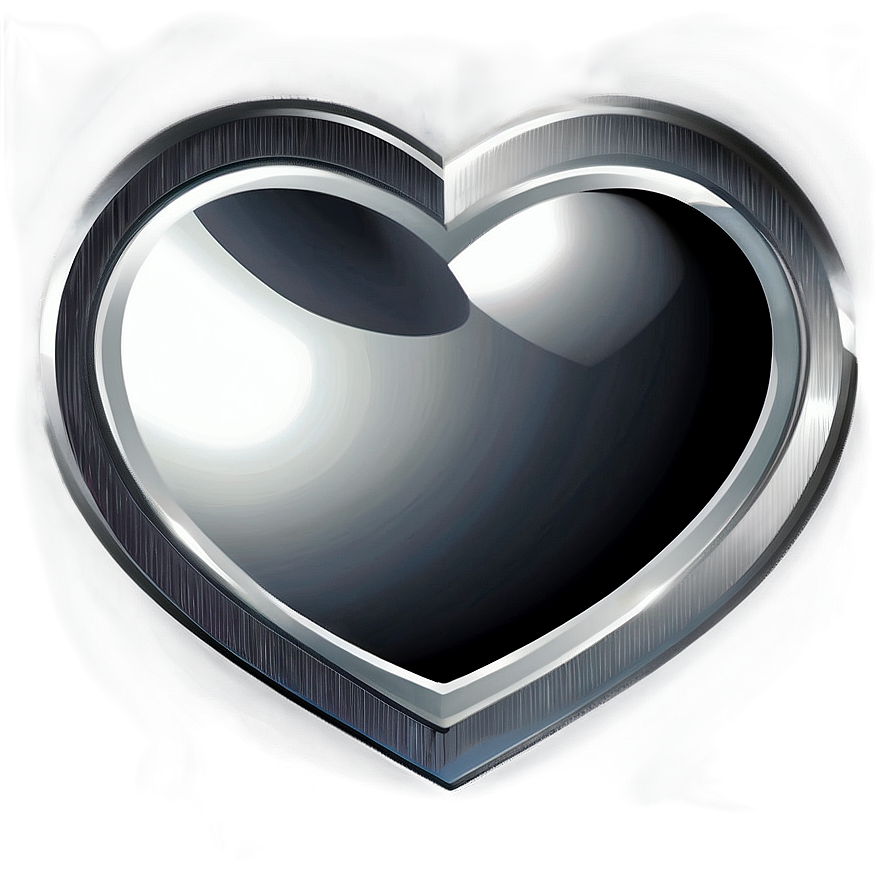 Silver Heart Vector Png Tef51