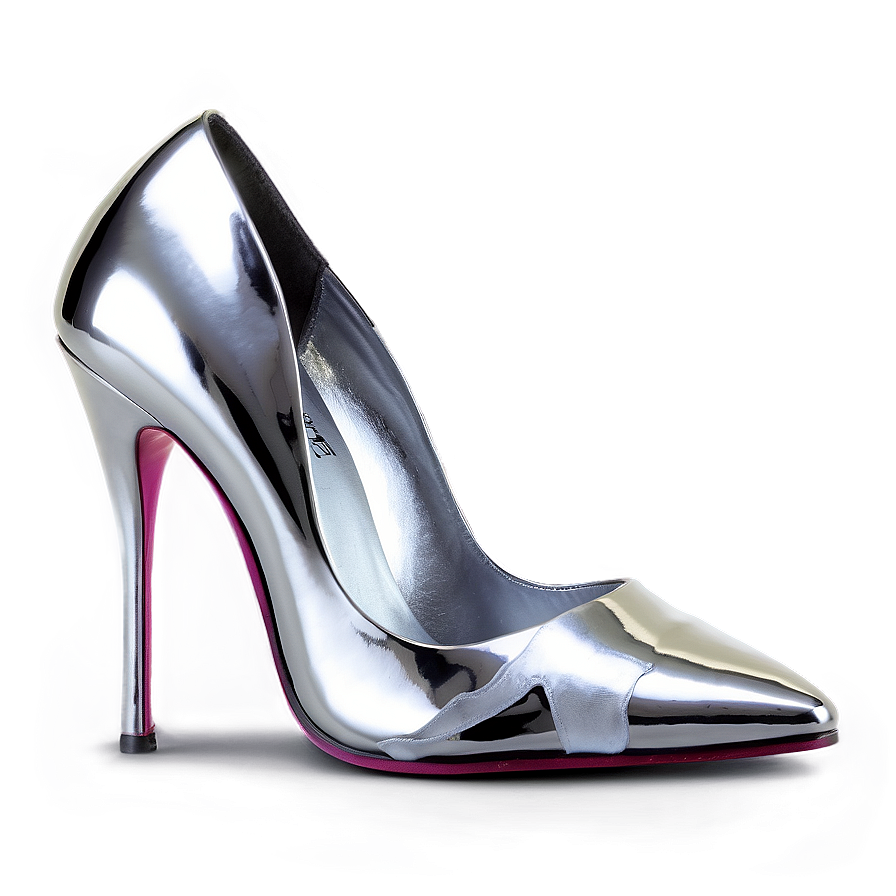 Silver High Heels PNG 06122024 PNG with transparent background