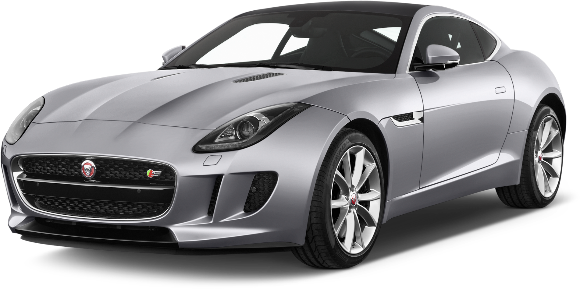 Silver Jaguar F Type Coupe Sports Car