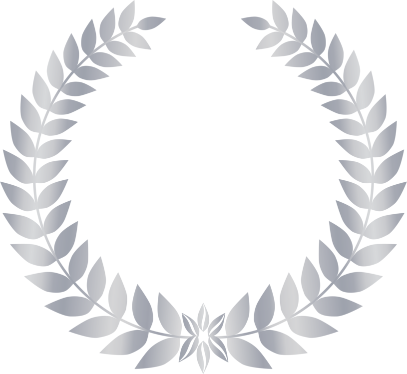 Silver Laurel Wreath Graphic