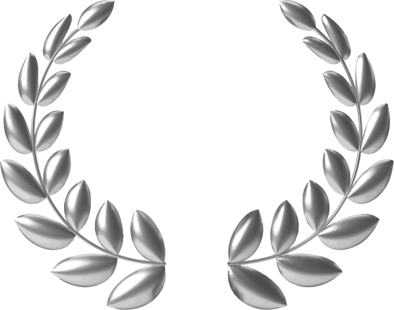 Silver Laurel Wreath Graphic