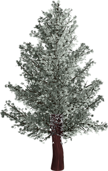 Silver Leafed Treeon Black Background