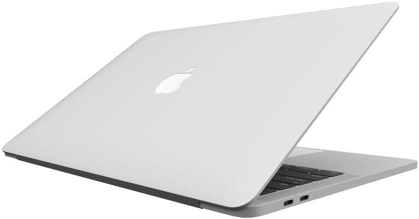 Silver Mac Book Closed Lid PNG with transparent background