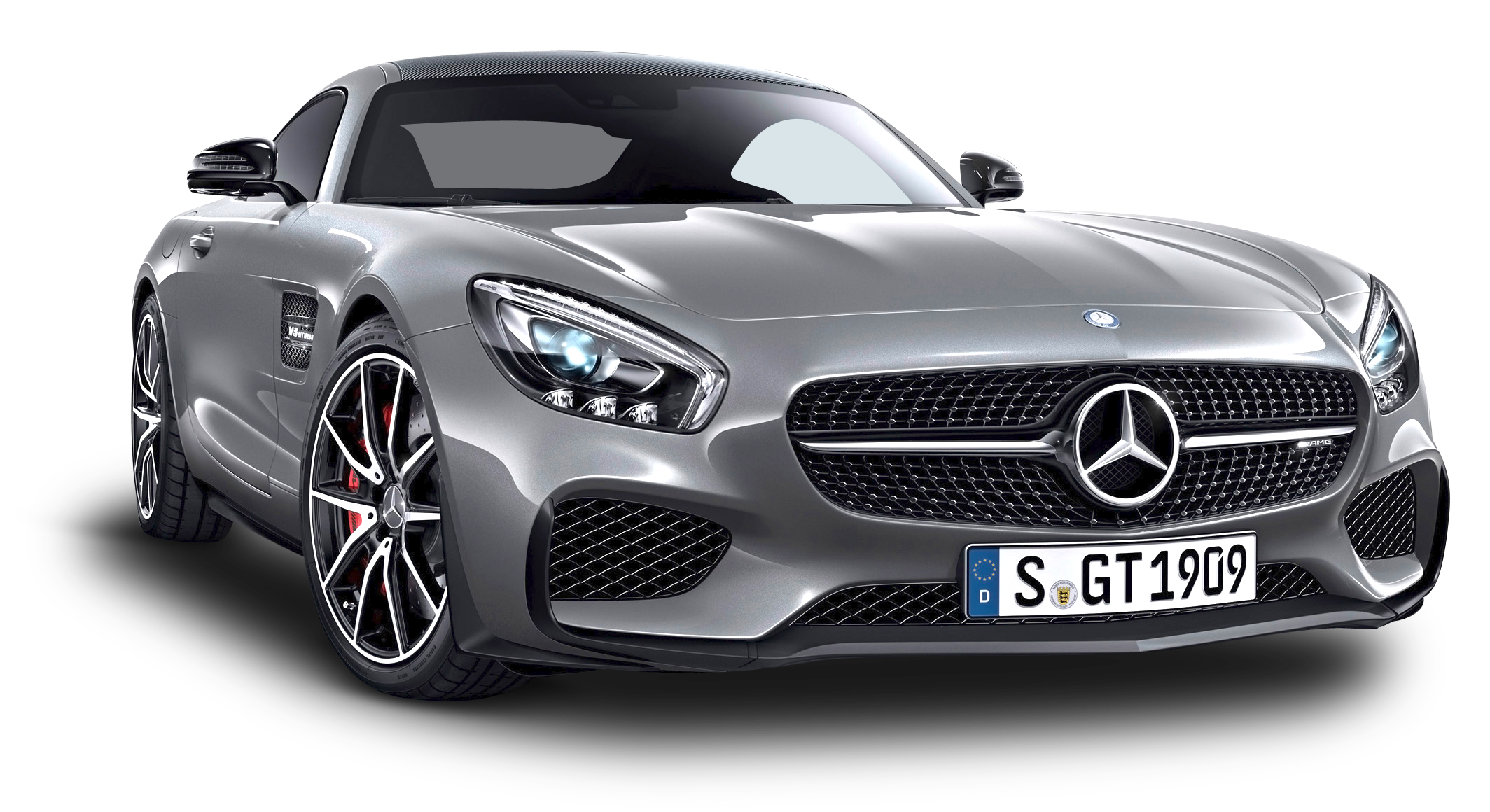 Silver Mercedes A M G G T Roadster PNG with transparent background