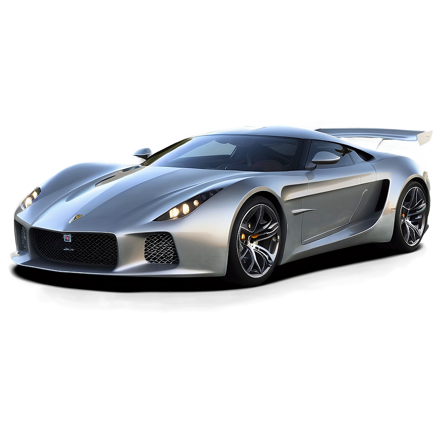 Silver Metallic Car PNG 06112024 PNG with transparent background