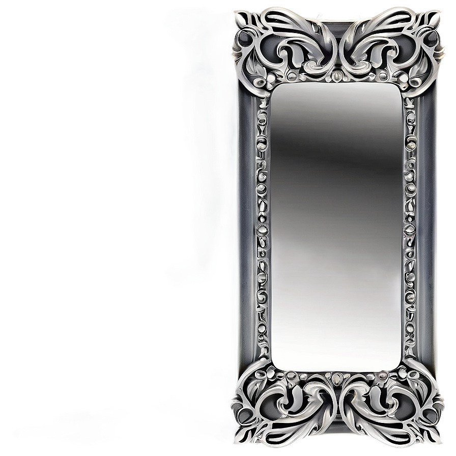 Silver Mirror Frame Png Idr