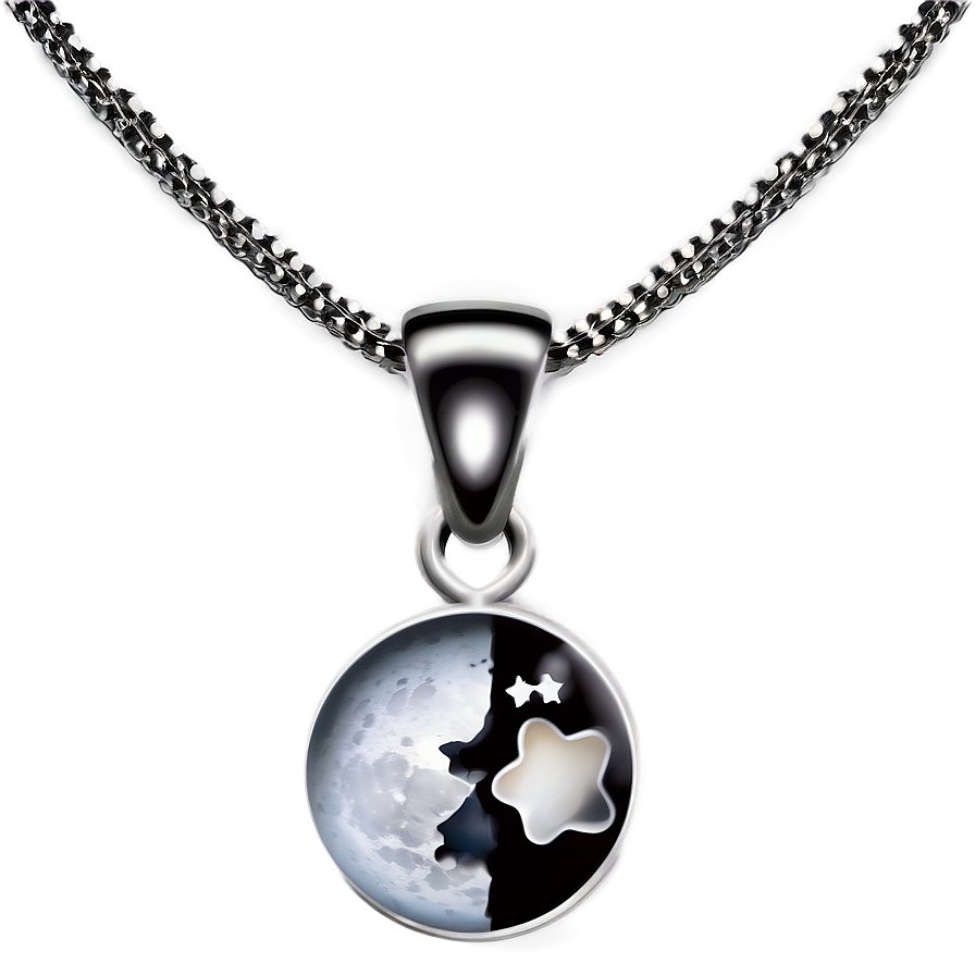 Silver Moon Necklace Png 48