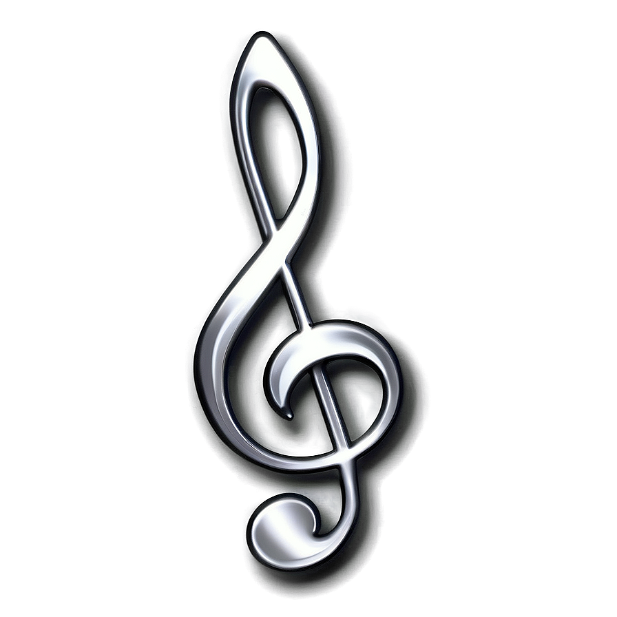 Silver Music Note PNG 06112024 PNG with transparent background