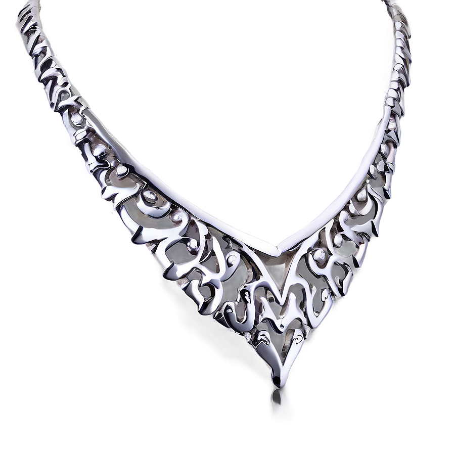 Silver Necklace For Women Png 06282024