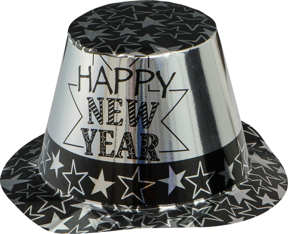 Silver New Year Party Hat