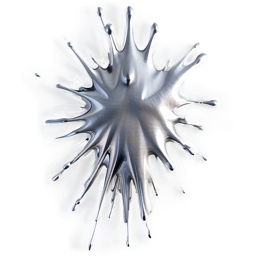 Silver Paint Splash Png 05242024