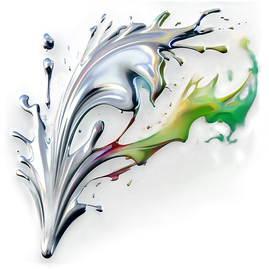 Silver Paint Splash Png 05242024