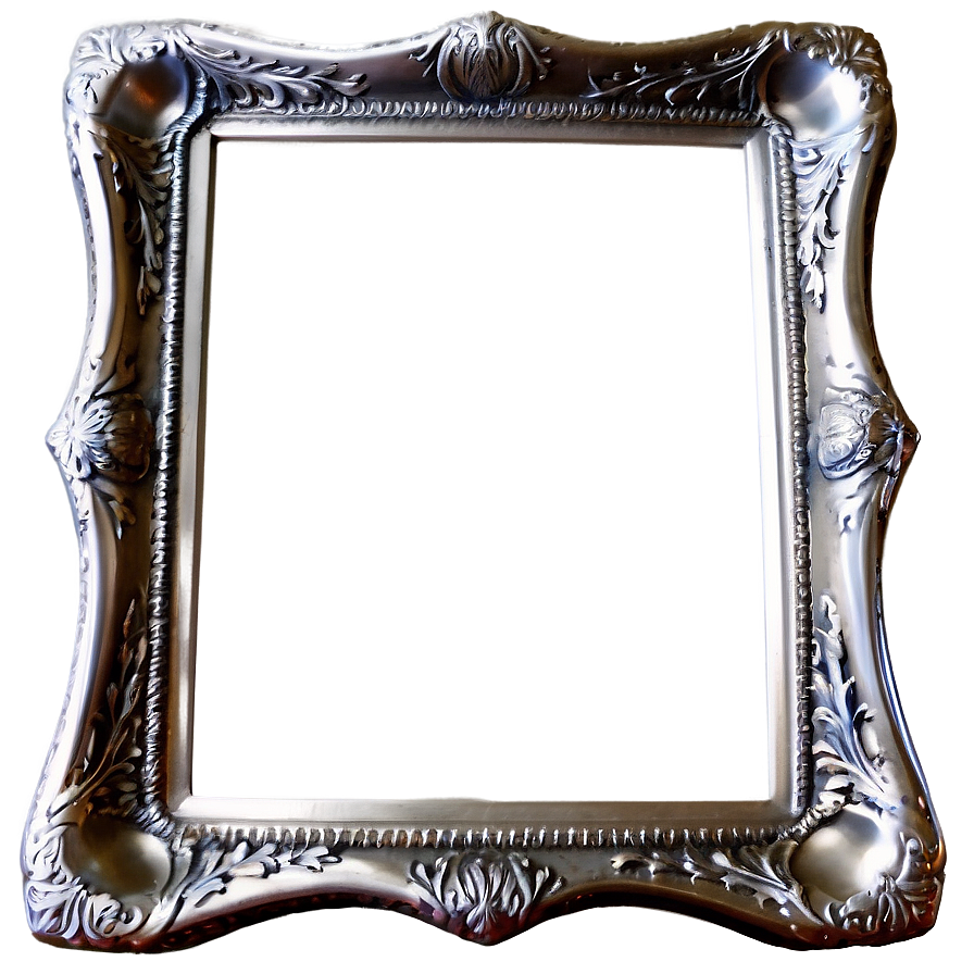 Silver Photo Frame PNG eil PNG image with a transparent background, free high-resolution download