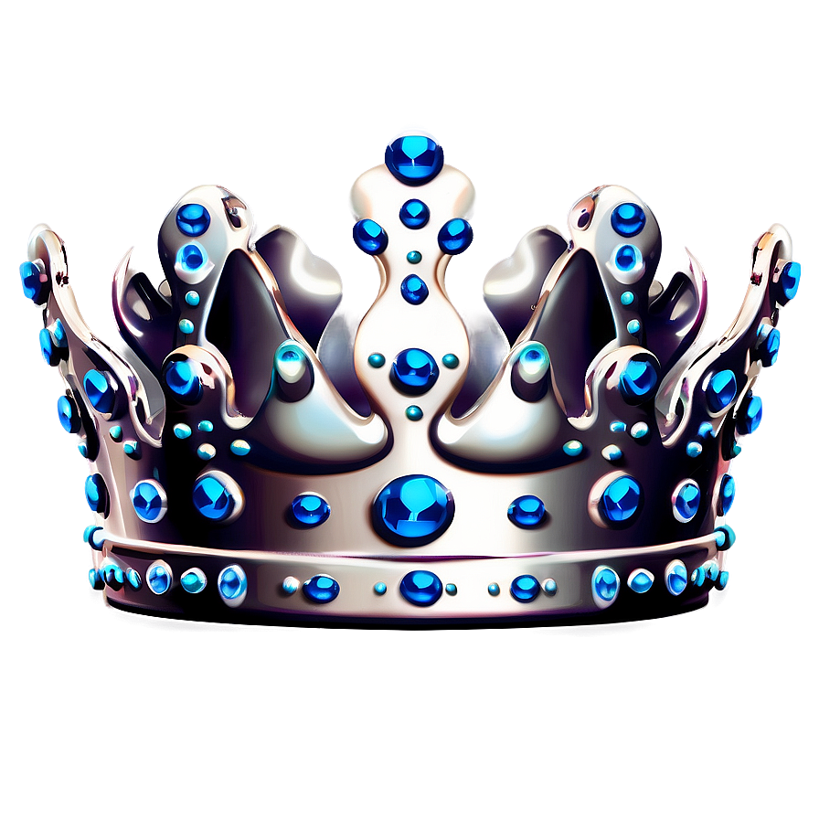 Silver Prince Crown Illustration Png 8